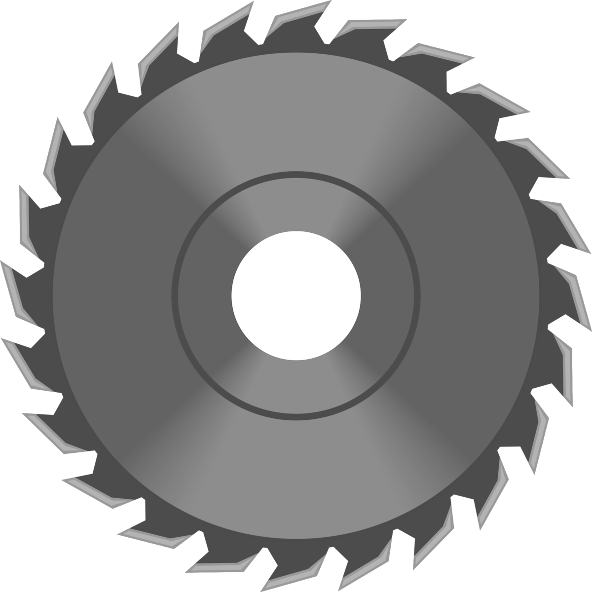 Spinning saw blade